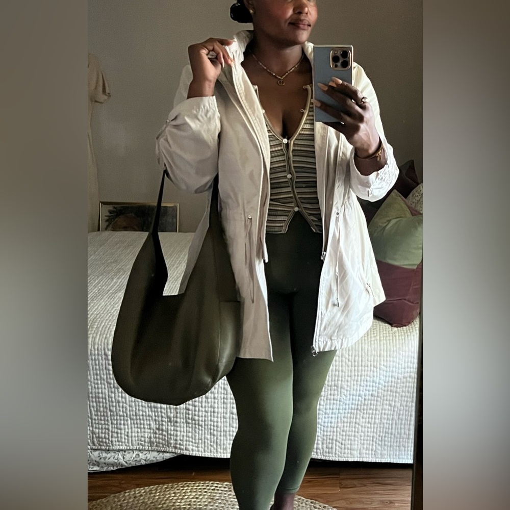 Jones New York Lightweight Utility Jacket in Soft Grey - Converts to Pouch - XL